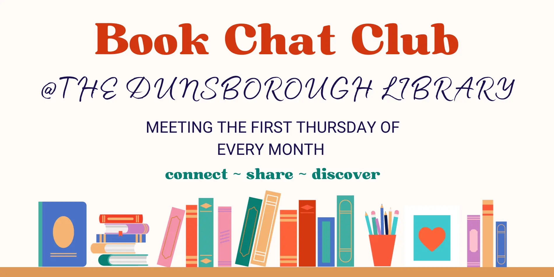 Book Chat Club at Dunsborough Library every first thursday of the month at 10am