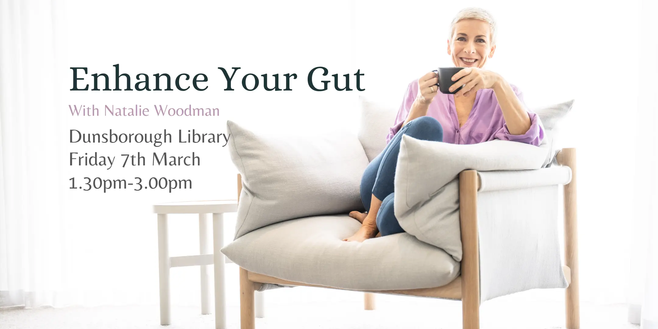 enhance your gut health with Natalie Woodman at the Dunsborough Library in March